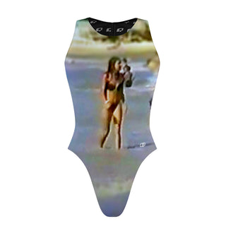 Beach Walk - Women's Waterpolo Swimsuit Cheeky Cut