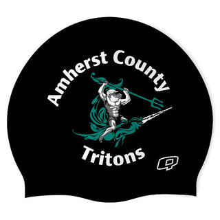Amherst County Tritons (BLK/03) - Classic Silicone Swimming Cap