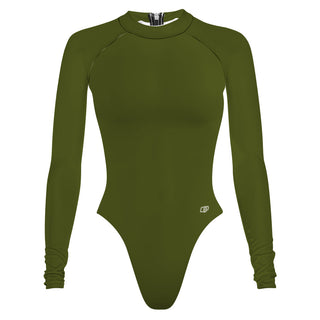 Dark Olive - Surf Swimming Suit Cheeky Cut