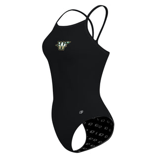 Wawasee Middle School - Solid Skinny Strap Swimsuit