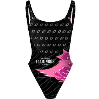 Baltimore Flamingos Rugby - High Hip One Piece Swimsuit