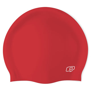 SOLID RED - Classic Silicone Swimming Cap