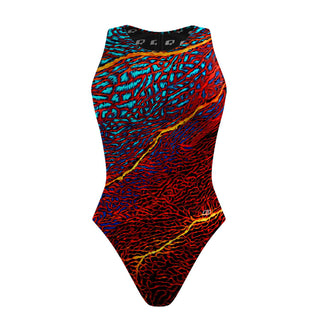 Trinidad Beach Waterpolo (Breath of the Red Coral) - Women's Waterpolo Swimsuit Classic Cut