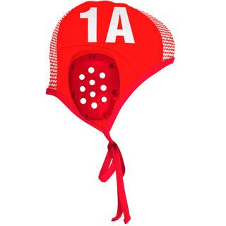 Westminster Academy Red  White # - Water Polo Cap