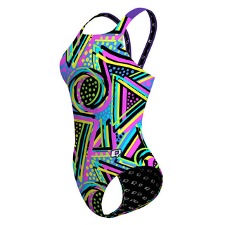 Westlock Purple 80s - Classic Strap Swimsuit