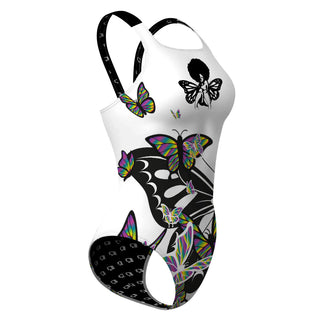 Black Butterfly - Classic Strap Swimsuit