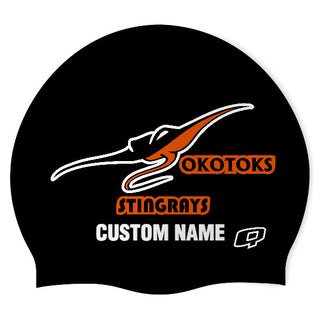 Okotoks Stingrays (BLK/02/P) - Classic Silicone Swimming Cap