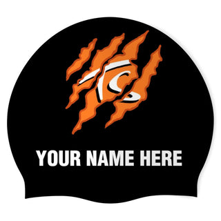 TS Swim cap (black) - Classic Silicone Swimming Cap