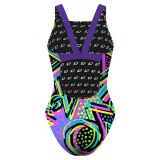 Westlock Purple 80s - Classic Strap Swimsuit