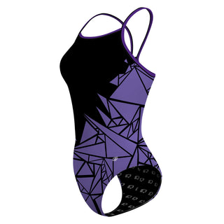 Broken purple - Skinny Strap Swimsuit