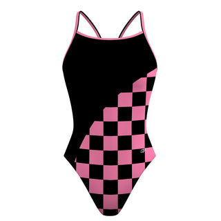 Courly Pink - Skinny Strap Swimsuit