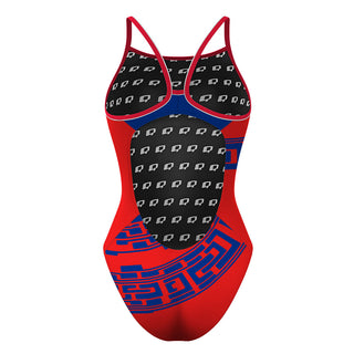 Greek lines - Skinny Strap Swimsuit