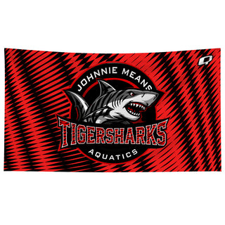 Johnnie Means Aquatic Tigersharks 26 Red - Microfiber Swim Towel