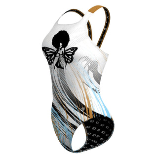 Black Butterfly - Classic Strap Swimsuit