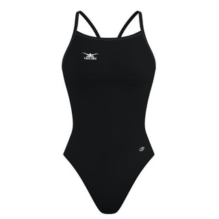 Right Logo - Solid Skinny Strap Swimsuit