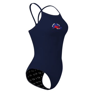 Brentwood Dolphin Swim Team - Solid Skinny Strap Swimsuit