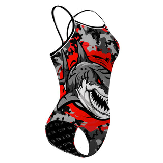 Johnnie Means Aquatics Tigersharks - Skinny Strap Swimsuit
