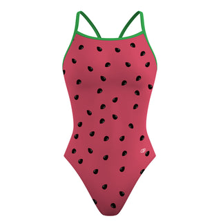 Watermelon - Skinny Strap Swimsuit
