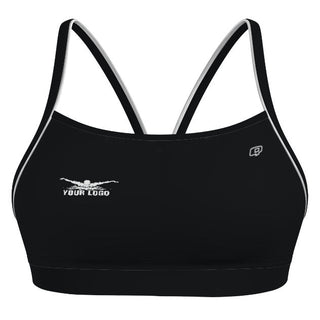 Right Logo - Solid Classic Sports Bikini Top