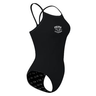 Colusa Cyclones - Solid Skinny Strap Swimsuit - PERSONALIZED