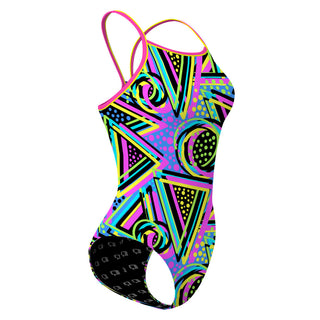 Westlock Purple 80s - Skinny Strap Swimsuit