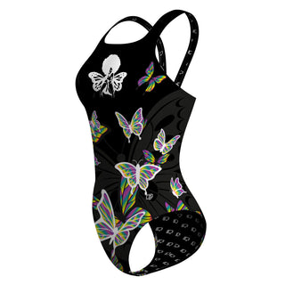 Black Butterfly - Classic Strap Swimsuit