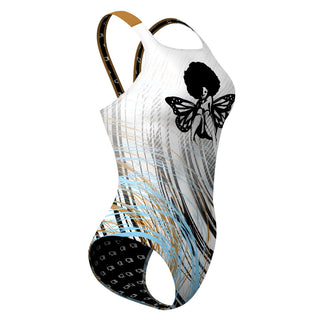 Black Butterfly - Classic Strap Swimsuit