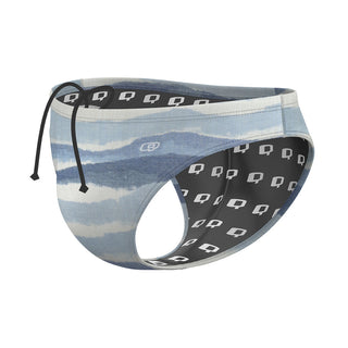 print blue - Waterpolo Brief Swimsuit