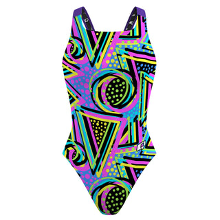 Westlock Purple 80s - Classic Strap Swimsuit