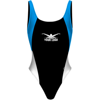 Spliced (3 colors) - High Hip One Piece Swimsuit