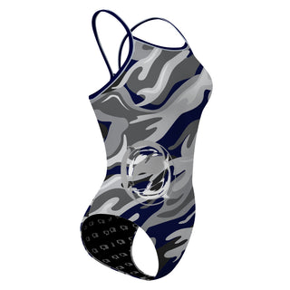 Douglas Dolfins Skinny- Skinny Strap Swimsuit