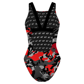 Johnnie Means Aquatic Tigersharks 26 Camo - Classic Strap Swimsuit