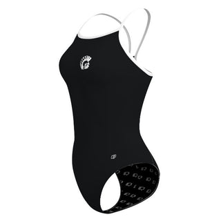 Ada - Solid Skinny Strap Swimsuit - PERSONALIZED