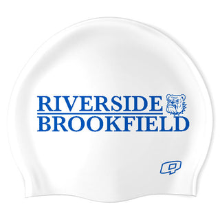 Riverside Brookfield (WHT/01) - Wrinkle-Free Silicone Swimming Cap