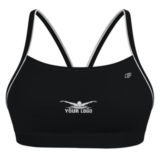 Chest Logo - Solid Classic Sports Bikini Top