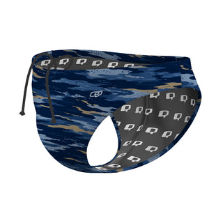 Camo Waves 2 - Waterpolo Brief Swimsuit