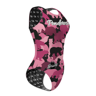 Ponderosa High School 26 PNK - Women's Waterpolo Swimsuit Classic Cut