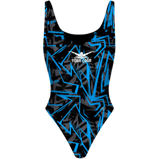 Labyrinth (3 colors) - High Hip One Piece Swimsuit