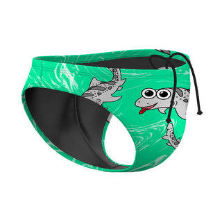 Leah the Leopard Shark Greenmint WP - Waterpolo Brief Swimsuit