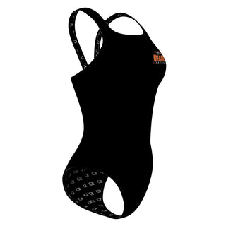 Orange High School Solid Black - Classic Strap Swimsuit