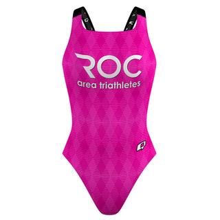 Roc Area Triathletes  - PINK - Classic Strap Swimsuit