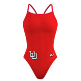Utah Club Swimming RED - Skinny Strap Swimsuit