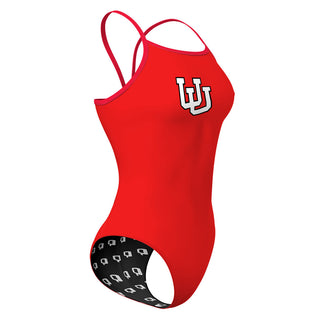 Utah Club Swimming RED - Sunback Tank Swimsuit