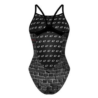 Bethel HS Gray - Skinny Strap Swimsuit