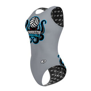 Krakens WP FV GRAY - Women Waterpolo Swimsuit Classic Cut