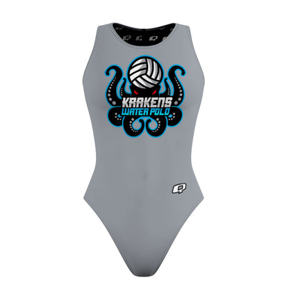 Krakens WP FV GRAY - Women Waterpolo Swimsuit Classic Cut