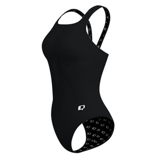 Hip Logo - Solid Classic Strap Swimsuit