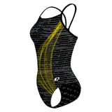 Yellow Dynamic Wave - Skinny Strap