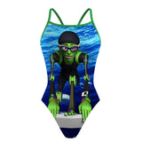 FLUID MECHANICS GREEN - Sunback Tank Swimsuit