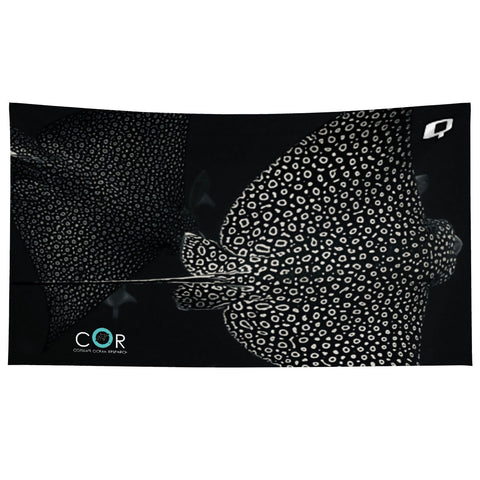 COR 2 Ray Design logo - Microfiber Swim Towel